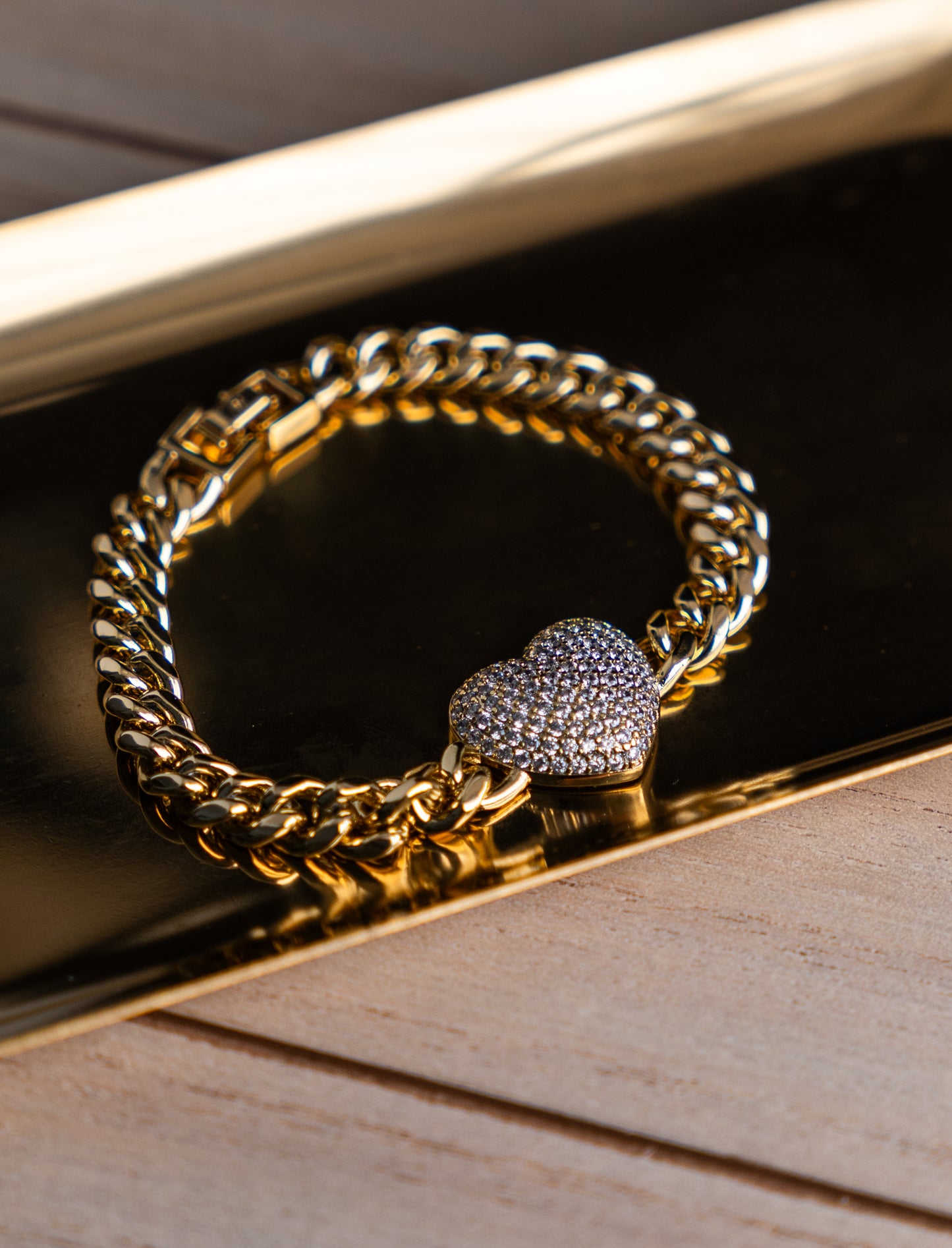Bling heart bracelet