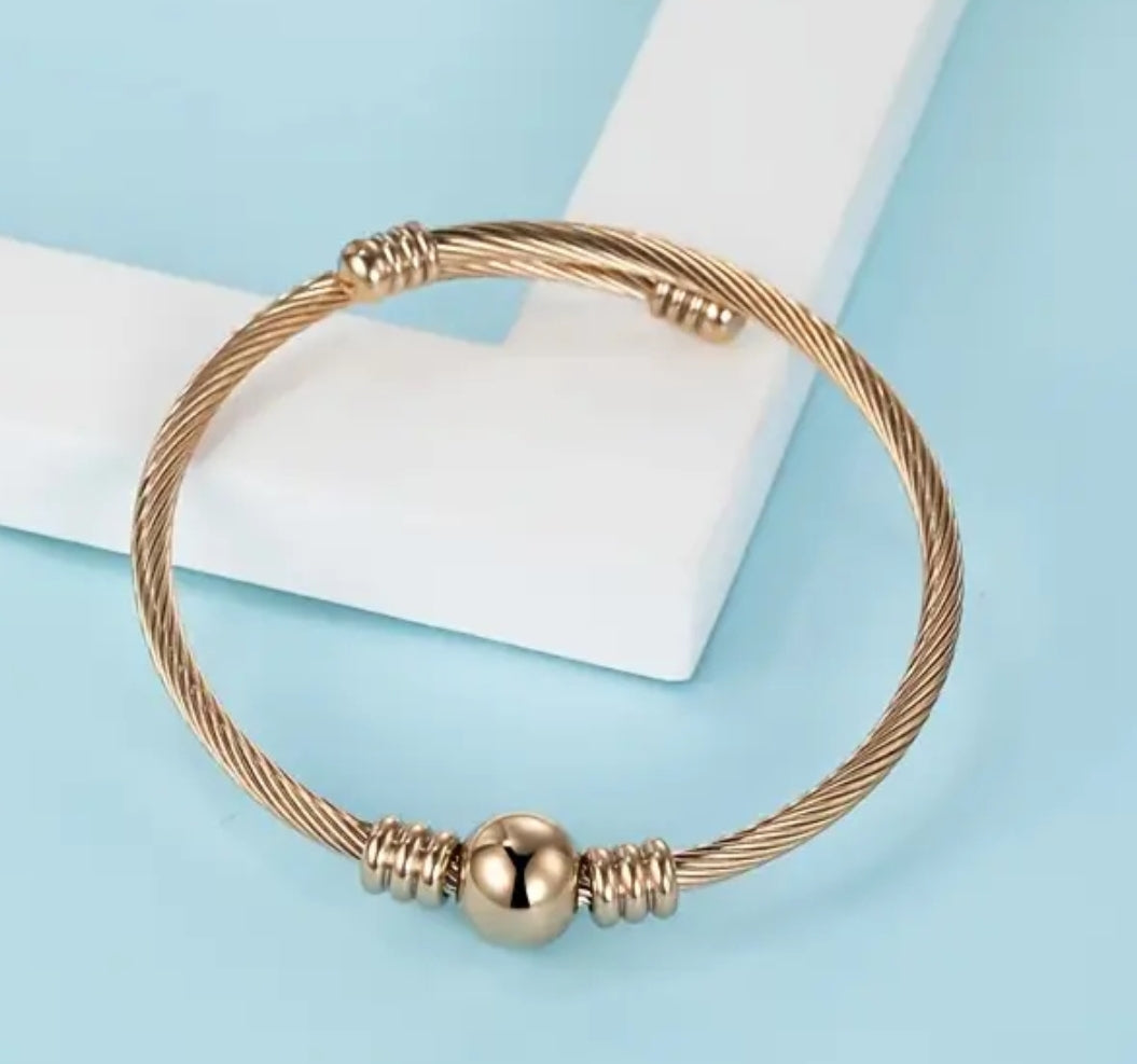 SPHERE BANGLE PLATA