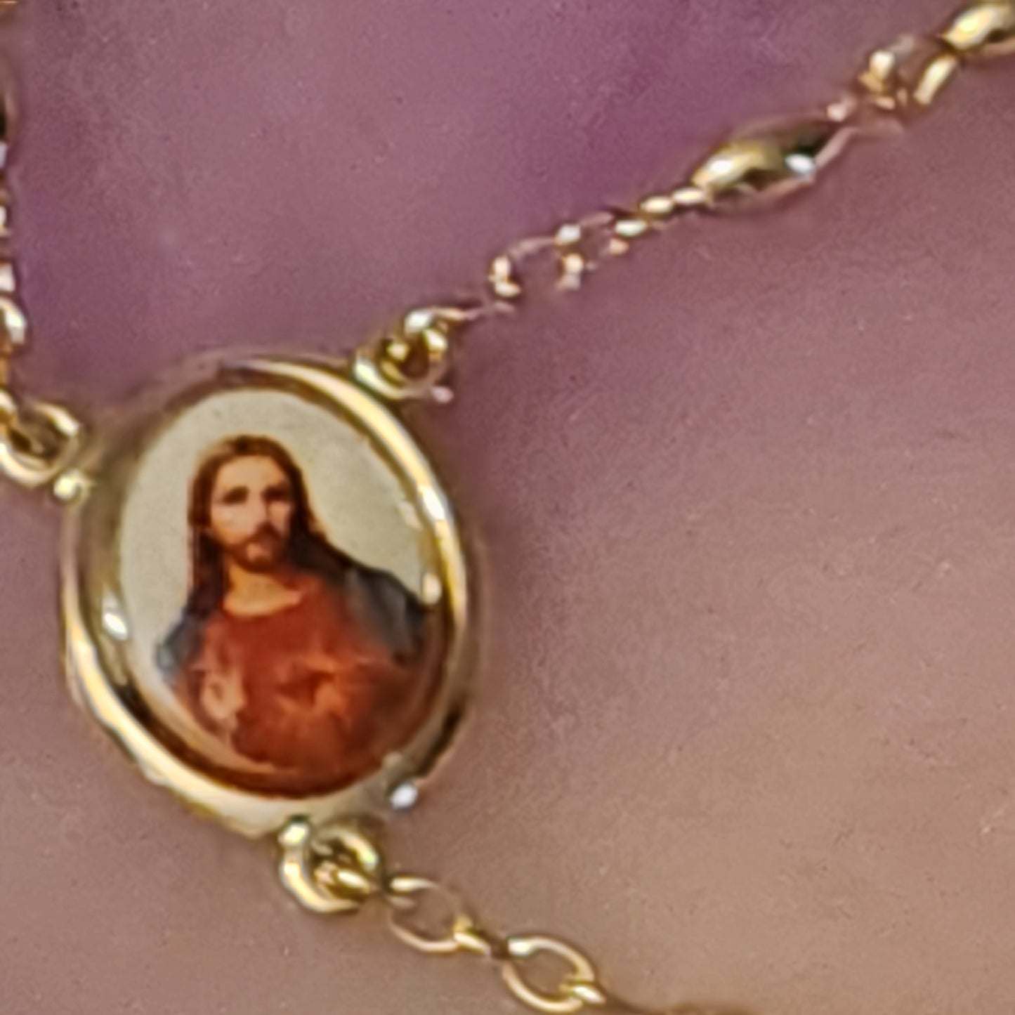Jesus rosary necklace