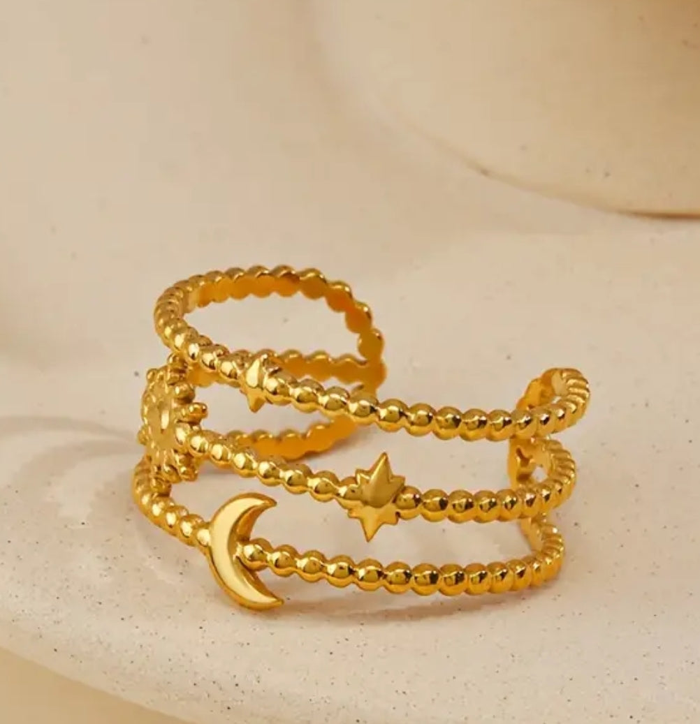 MOON ADJUSTABLE RING