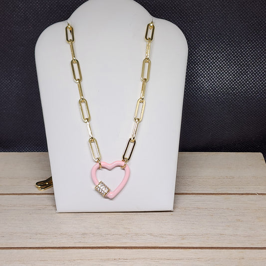 Pinky heart necklace
