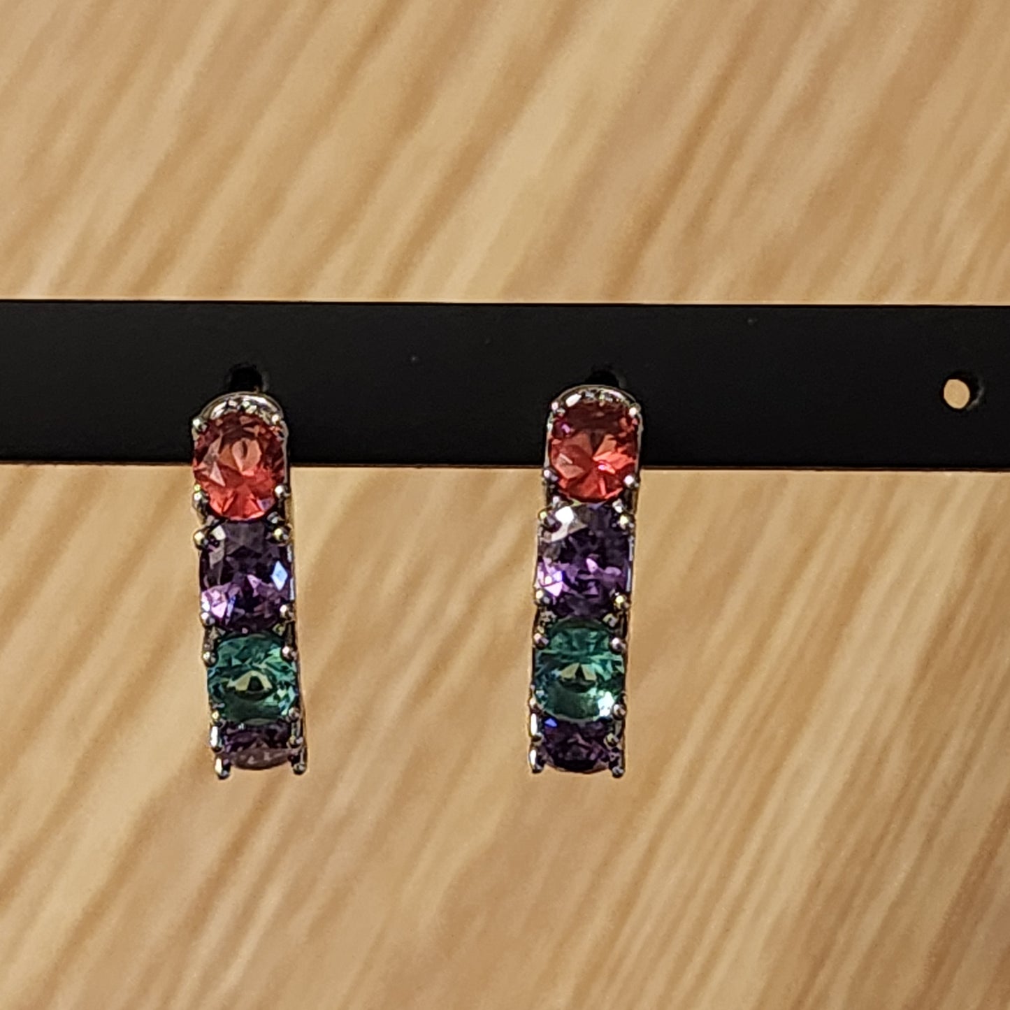 Rainbow hoops earrings