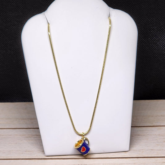 Cafecito time necklace