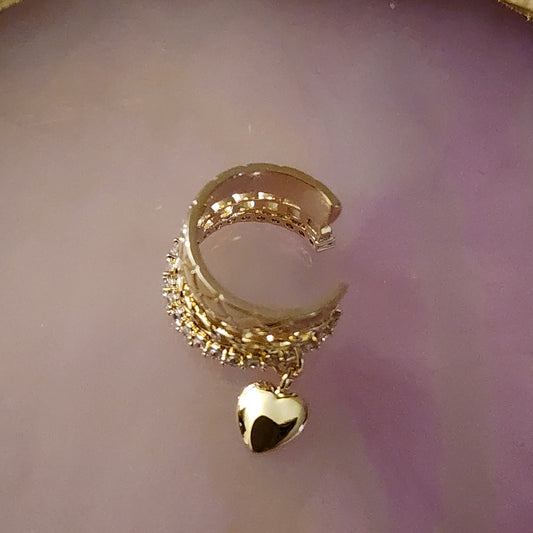 Heart cuff / earrings