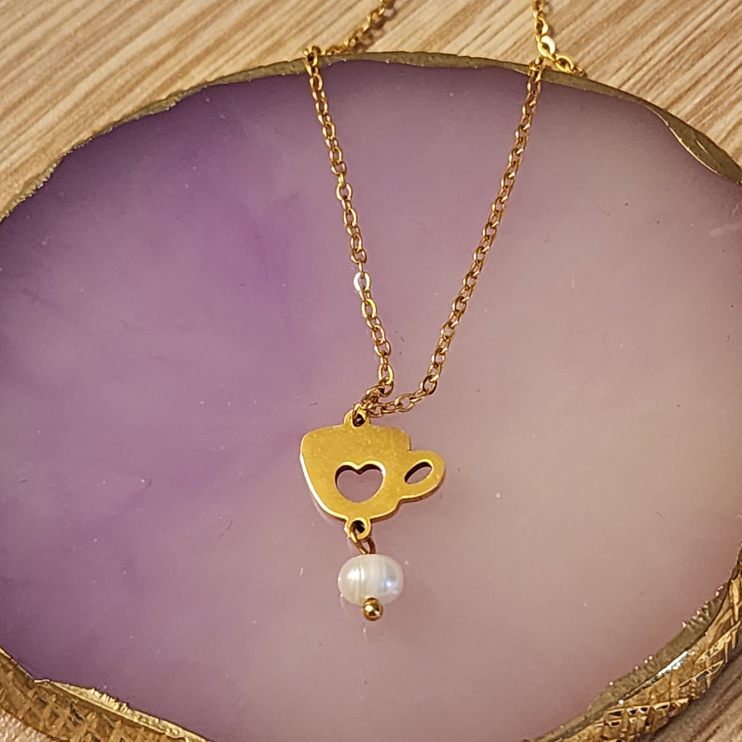 Love coffee necklace