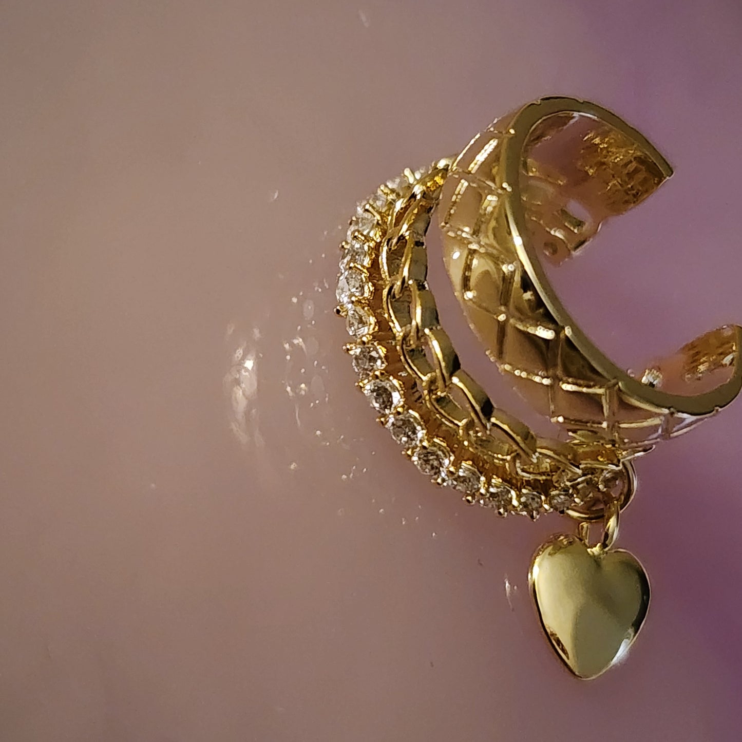 Heart cuff / earrings