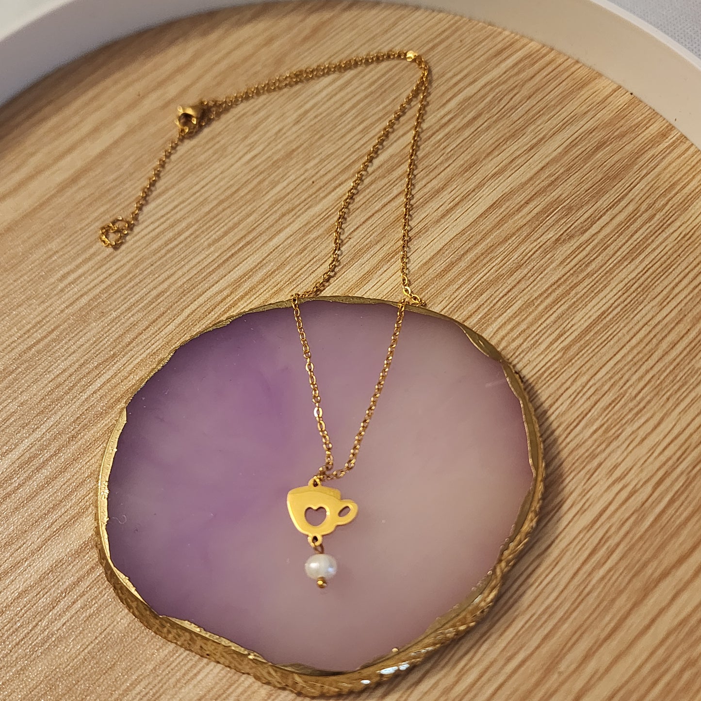 Love coffee necklace