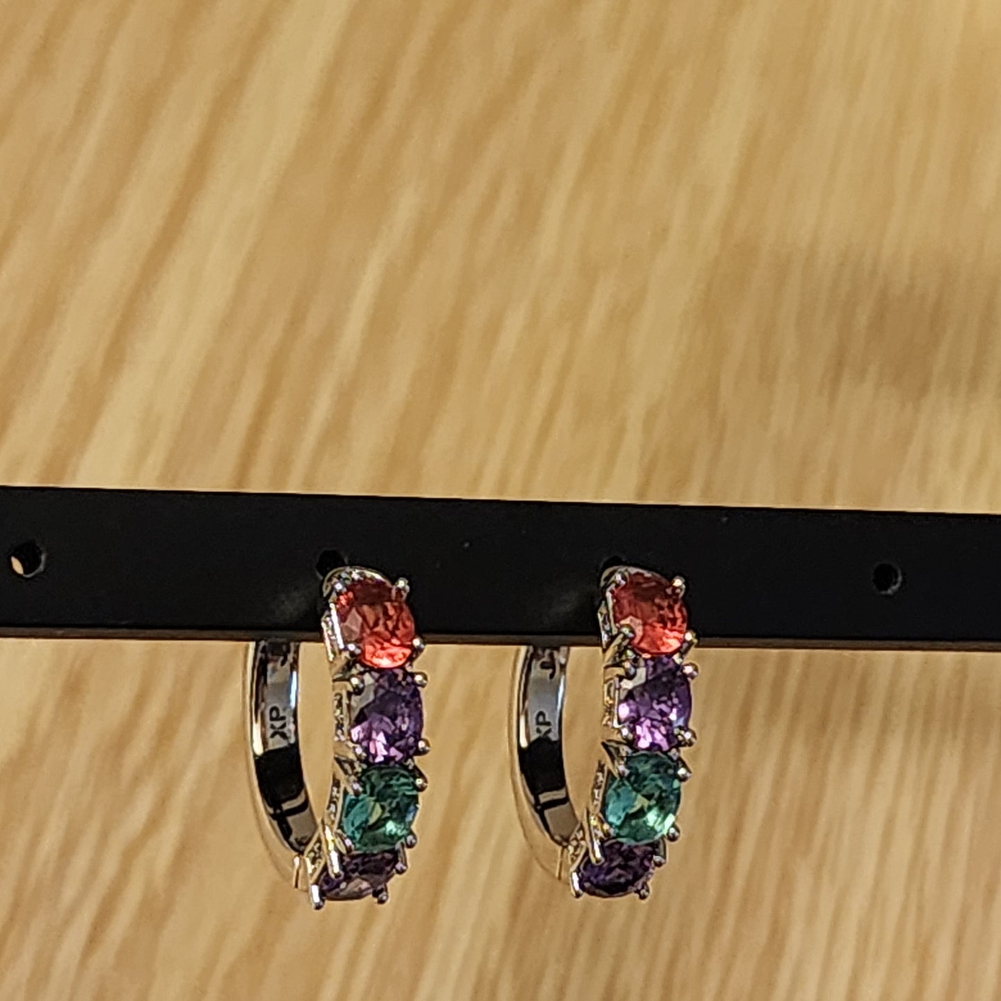 Rainbow hoops earrings