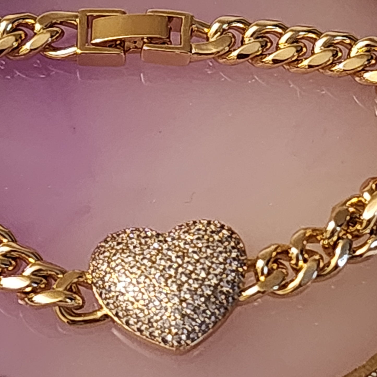 Bling heart bracelet